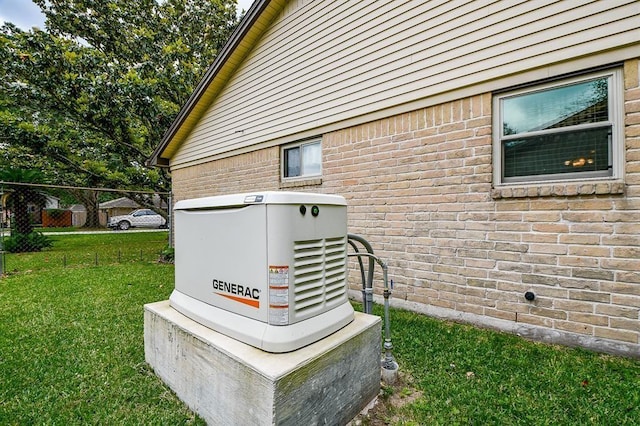 12938 Dermott Dr, Houston, TX 77065 - exterior view of a power unit, brick siding, and fence