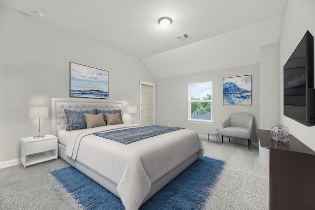 2411 Jitterbug Ln, Katy, TX 77493 - carpeted bedroom featuring baseboards and lofted ceiling