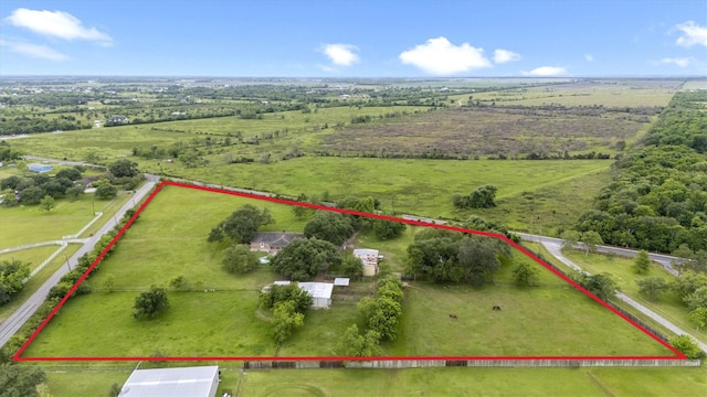 6825 Highland Rd, Santa Fe, TX 77517 - aerial view of sparsely populated area featuring property parcel outlined