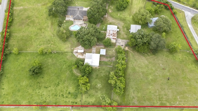 6825 Highland Rd, Santa Fe, TX 77517 - aerial view of property's location with property parcel outlined