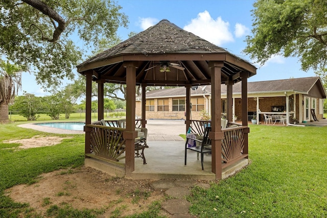 6825 Highland Rd, Santa Fe, TX 77517 - view of community featuring a gazebo, a swimming pool, and a patio