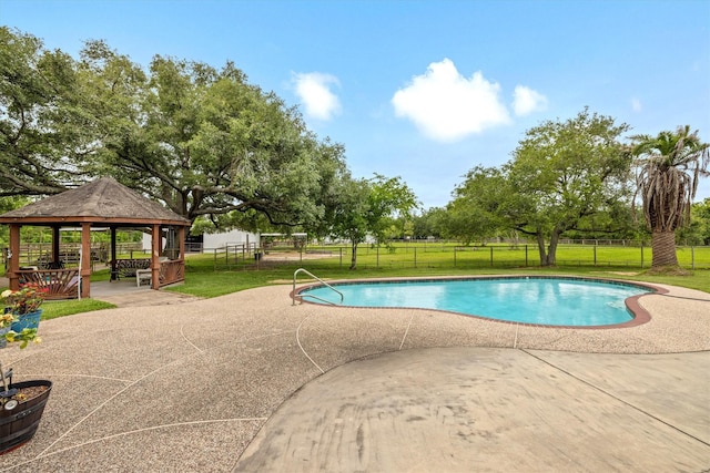 6825 Highland Rd, Santa Fe, TX 77517 - view of pool featuring a gazebo and a patio