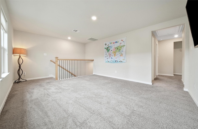 22110 Sam Raburn Dr, Tomball, TX 77375 - carpeted spare room with attic access, recessed lighting, and baseboards
