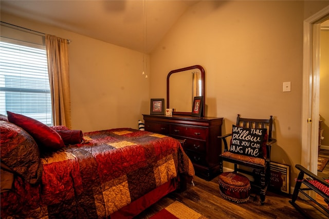 32102 Annice Ln, Pinehurst, TX 77362 - bedroom with vaulted ceiling and wood finished floors