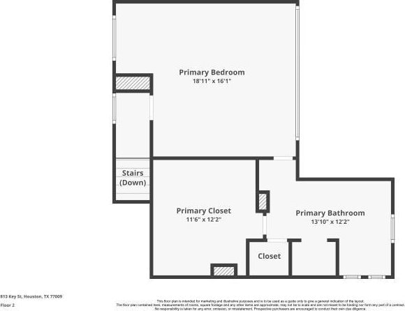 813 Key St, Houston, TX 77009 - property floor plan