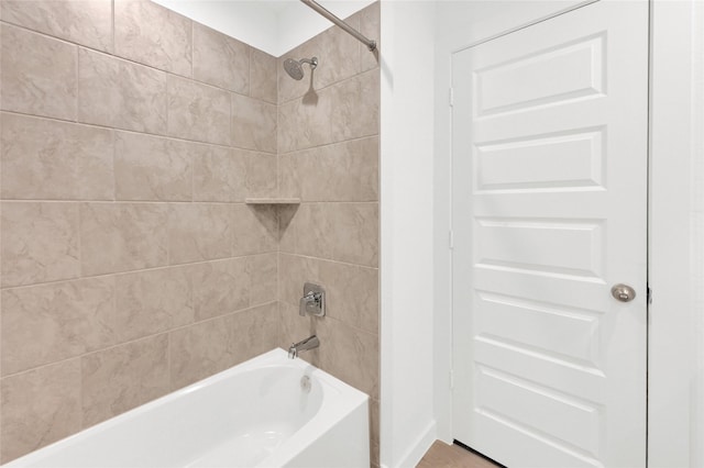 bathroom featuring bathing tub / shower combination