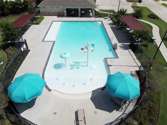 4438 Andorno Dr, Katy, TX 77449 - community pool featuring fence and a patio