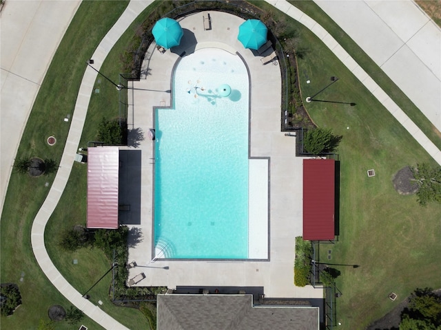 4438 Andorno Dr, Katy, TX 77449 - drone / aerial view of a pool