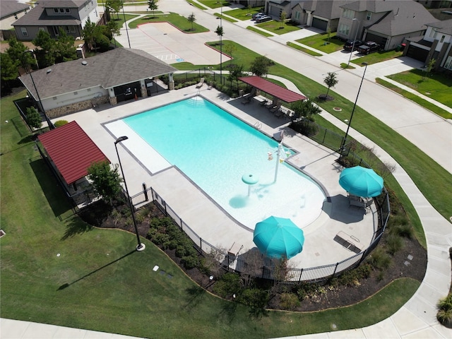 4438 Andorno Dr, Katy, TX 77449 - community pool with fence and a residential view
