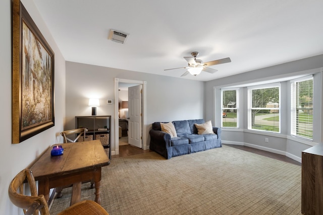 10830 Piping Rock Ln, Houston, TX 77042 - living room with a ceiling fan and baseboards
