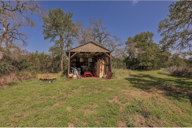 1651 Jdj Dr, New Braunfels, TX 78132 - view of green lawn with an outbuilding