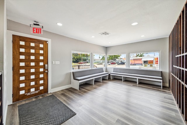 2106 Antoine Dr, Houston, TX 77055 - foyer entrance featuring wood finished floors, baseboards, and recessed lighting