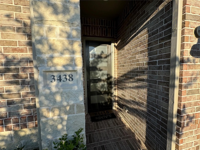 exterior view of brick siding