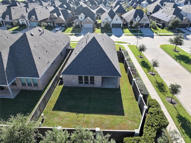 aerial view of residential area