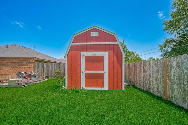 view of shed