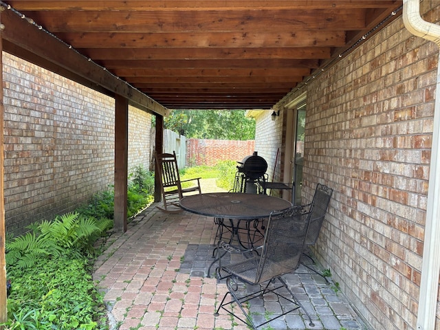 3923 Fordham Park Ct, Pasadena, TX 77058 - view of patio / terrace with a fenced backyard