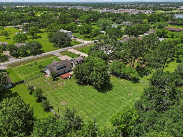 bird's eye view of a tree filled landscape