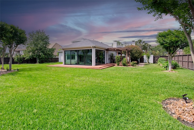 39 New Oak Trl, Humble, TX 77346 - rear view of property with a pergola and a wooden deck