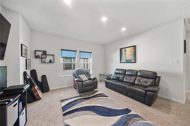 1711 Country Air Ln, Missouri City, TX 77459 - carpeted living area featuring recessed lighting and baseboards