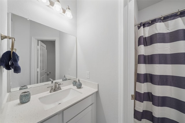 1711 Country Air Ln, Missouri City, TX 77459 - bathroom featuring vanity and a shower with shower curtain