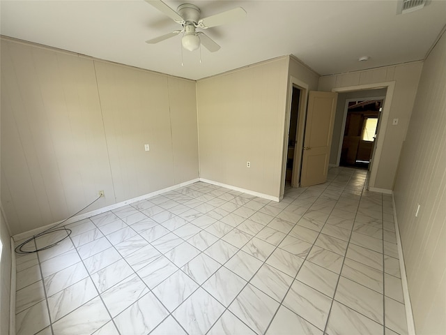 1510 Oleander Dr, La Marque, TX 77568 - unfurnished room with ceiling fan and baseboards
