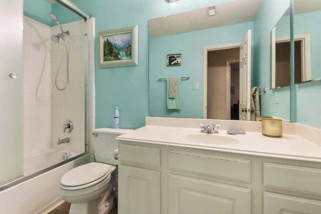 13614 Brighton Park Dr, Houston, TX 77044 - full bathroom featuring toilet, tub / shower combination, and vanity