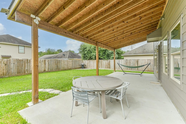 view of patio / terrace featuring outdoor dining area