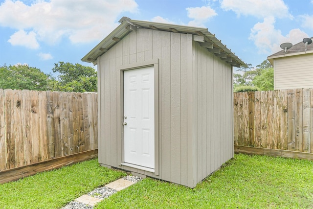 view of shed