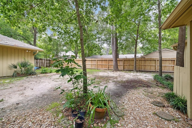 view of fenced backyard
