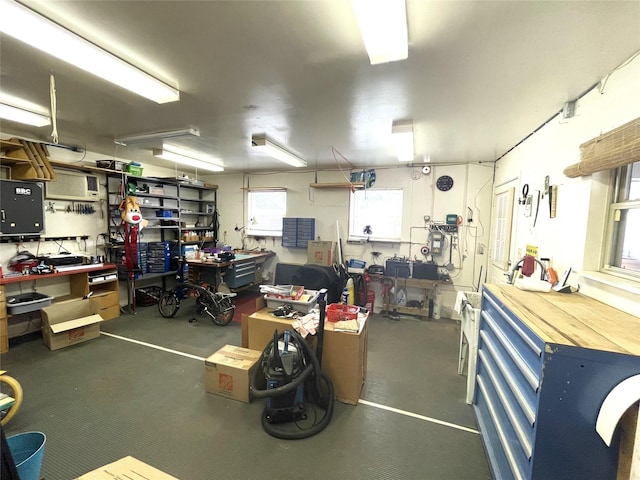 11414 Cedar Creek Dr, Houston, TX 77077 - garage featuring a workshop area