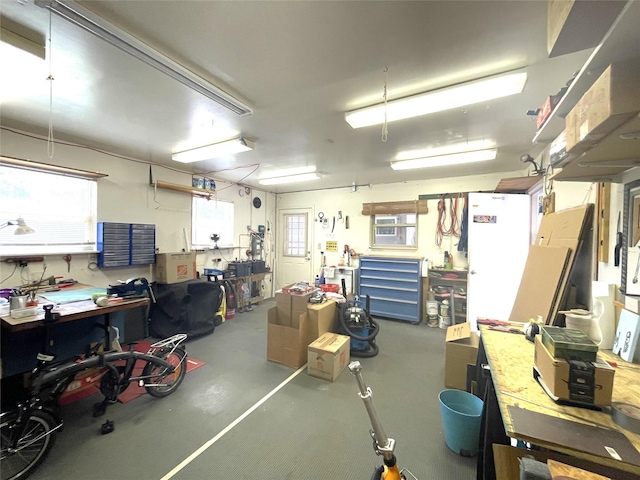 11414 Cedar Creek Dr, Houston, TX 77077 - garage featuring a workshop area