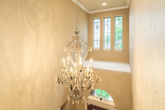 106 Arrowhead Dr, Lake Jackson, TX 77566 - detailed view of a chandelier and ornamental molding