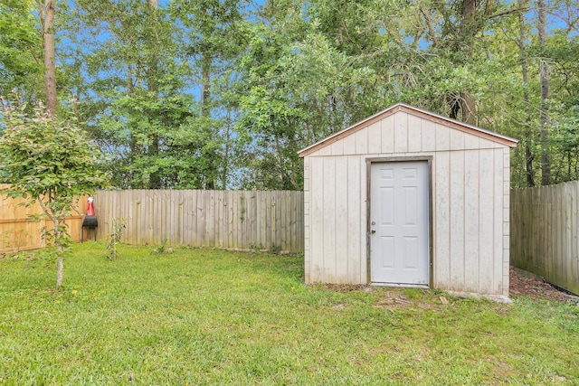 view of shed