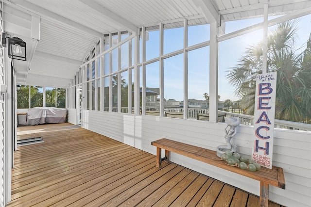 4321 Jolly Roger Rd, Galveston, TX 77554 - view of unfurnished sunroom