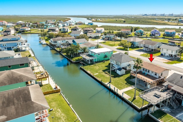 107 Crows Nest Rd, Freeport, TX 77541 - aerial perspective of suburban area featuring a nearby body of water