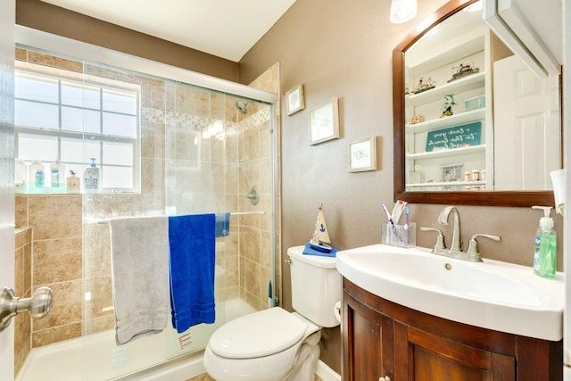 107 Crows Nest Rd, Freeport, TX 77541 - full bath with toilet, a shower stall, and vanity
