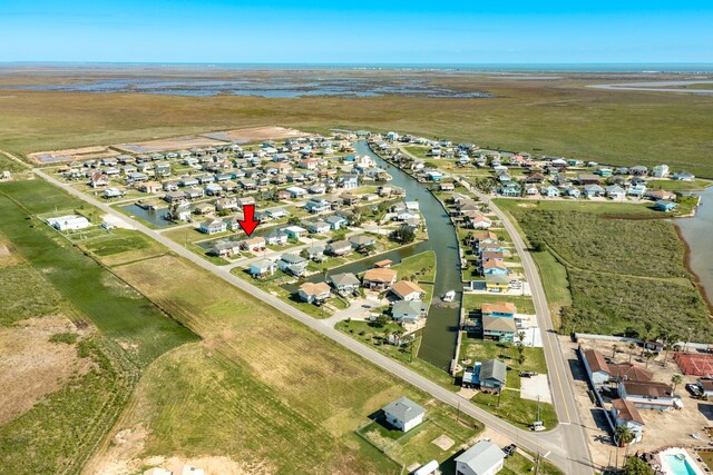 107 Crows Nest Rd, Freeport, TX 77541 - aerial view of property's location featuring a nearby body of water and nearby suburban area