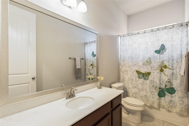 9612 Eden Ridge Ln, Pearland, TX 77584 - full bathroom featuring tile patterned flooring, toilet, and vanity