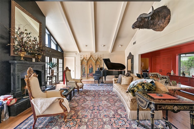 435 Flint Point Dr, Houston, TX 77024 - living room with a fireplace with raised hearth and wood finished floors