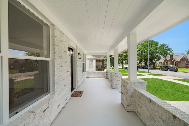 view of patio with covered porch