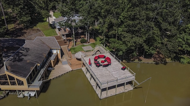 470 S Lakeview Dr, Point Blank, TX 77364 - aerial view of a large body of water