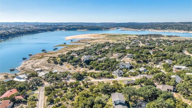18605 Lakeland Dr, Point Venture, TX 78645 - aerial view of residential area with a nearby body of water
