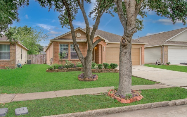 10406 Tenleyton Ln, Houston, TX 77075 - view of front of property featuring brick siding, a garage, and concrete driveway