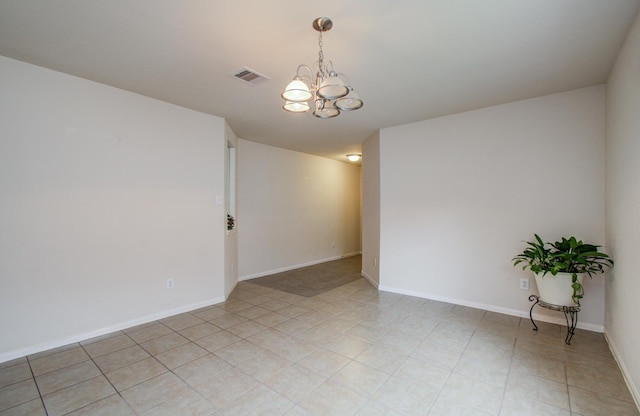 10406 Tenleyton Ln, Houston, TX 77075 - spare room with a chandelier and baseboards