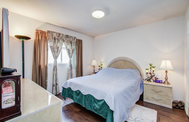 10406 Tenleyton Ln, Houston, TX 77075 - bedroom with dark wood-style flooring