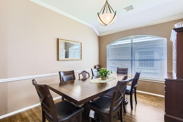 18115 Linden Forest Ln, Katy, TX 77449 - dining space featuring crown molding, baseboards, and wood finished floors