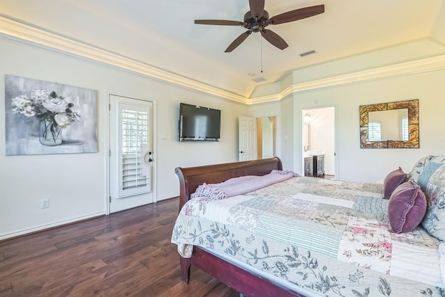 147 Sunnyvale W, Montgomery, TX 77356 - bedroom with wood finished floors, ceiling fan, and access to exterior
