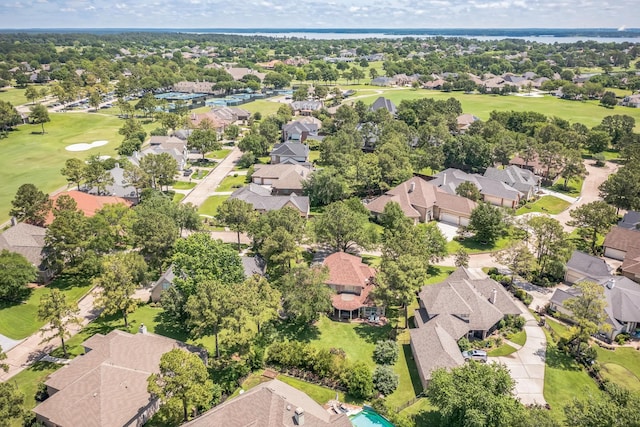147 Sunnyvale W, Montgomery, TX 77356 - aerial perspective of suburban area featuring a golf club