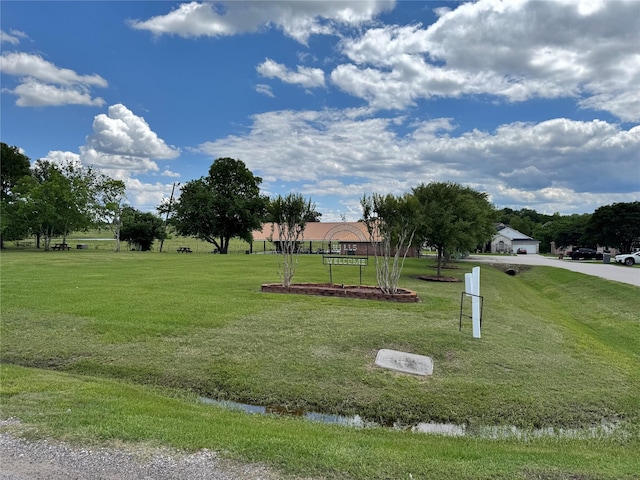 surrounding community with a yard