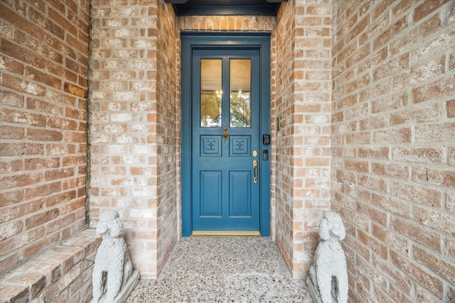 7603 Olympia Dr, Houston, TX 77063 - doorway to property with brick siding